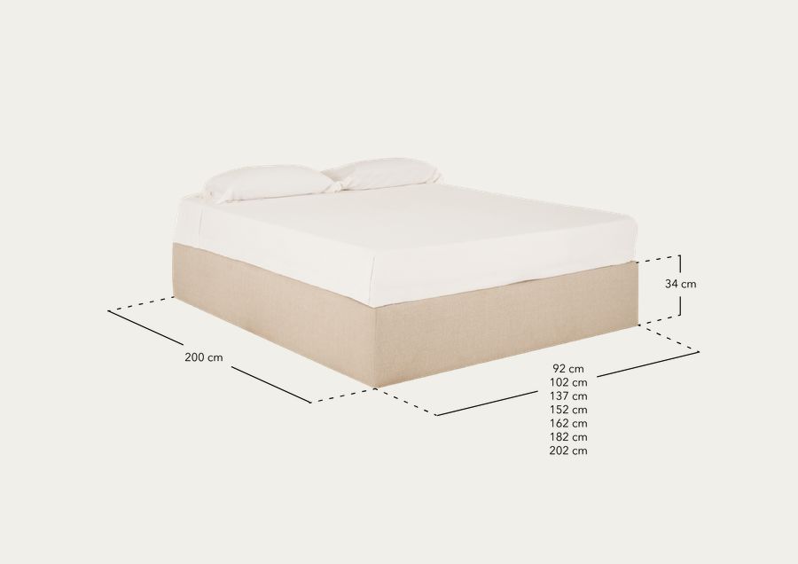 Canapé tapissé blanc pour les matelas de différentes tailles