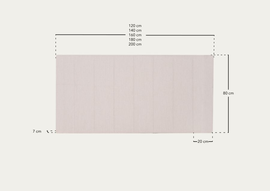 Cabecero tapizado poliester en color beige de varias medidas